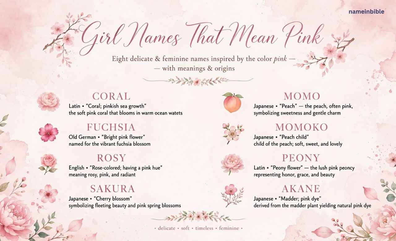Girl Names That Mean Pink