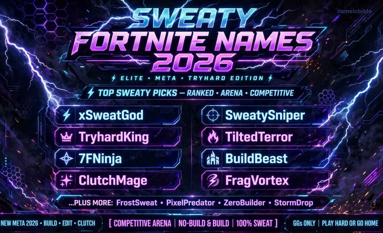 Sweaty Fortnite Names
