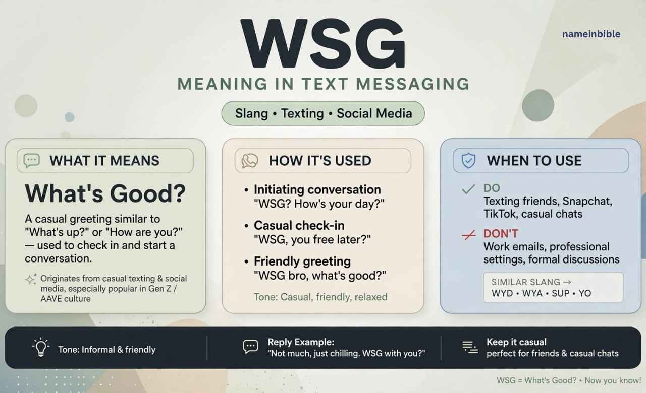 WSG Meaning in Text