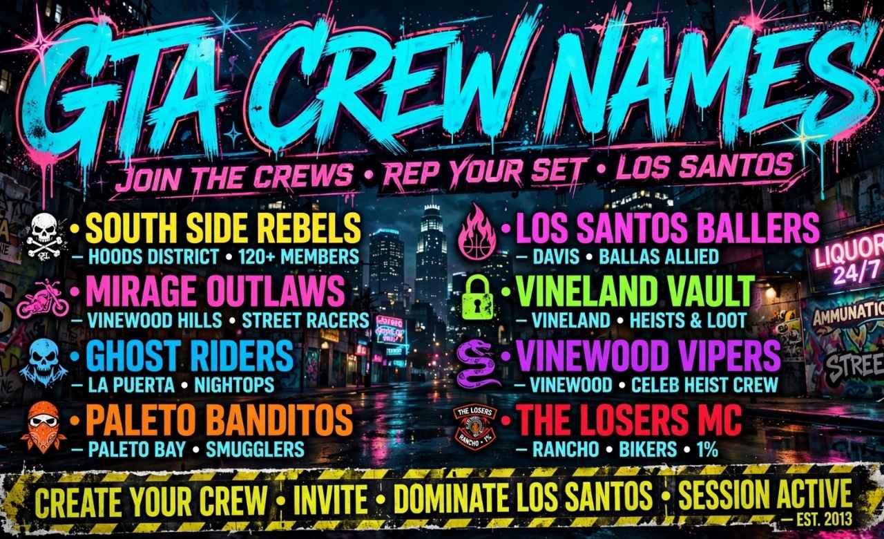 GTA Crew Names