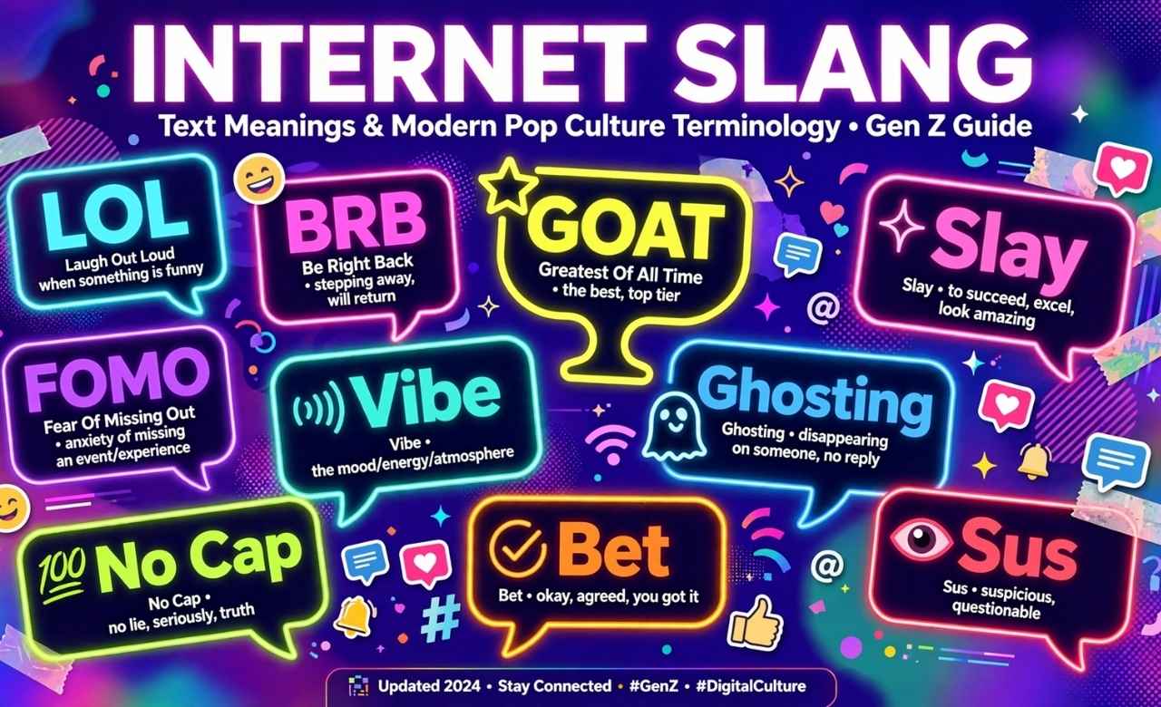 Internet Slang, Text Meanings & Modern Pop Culture Terminology