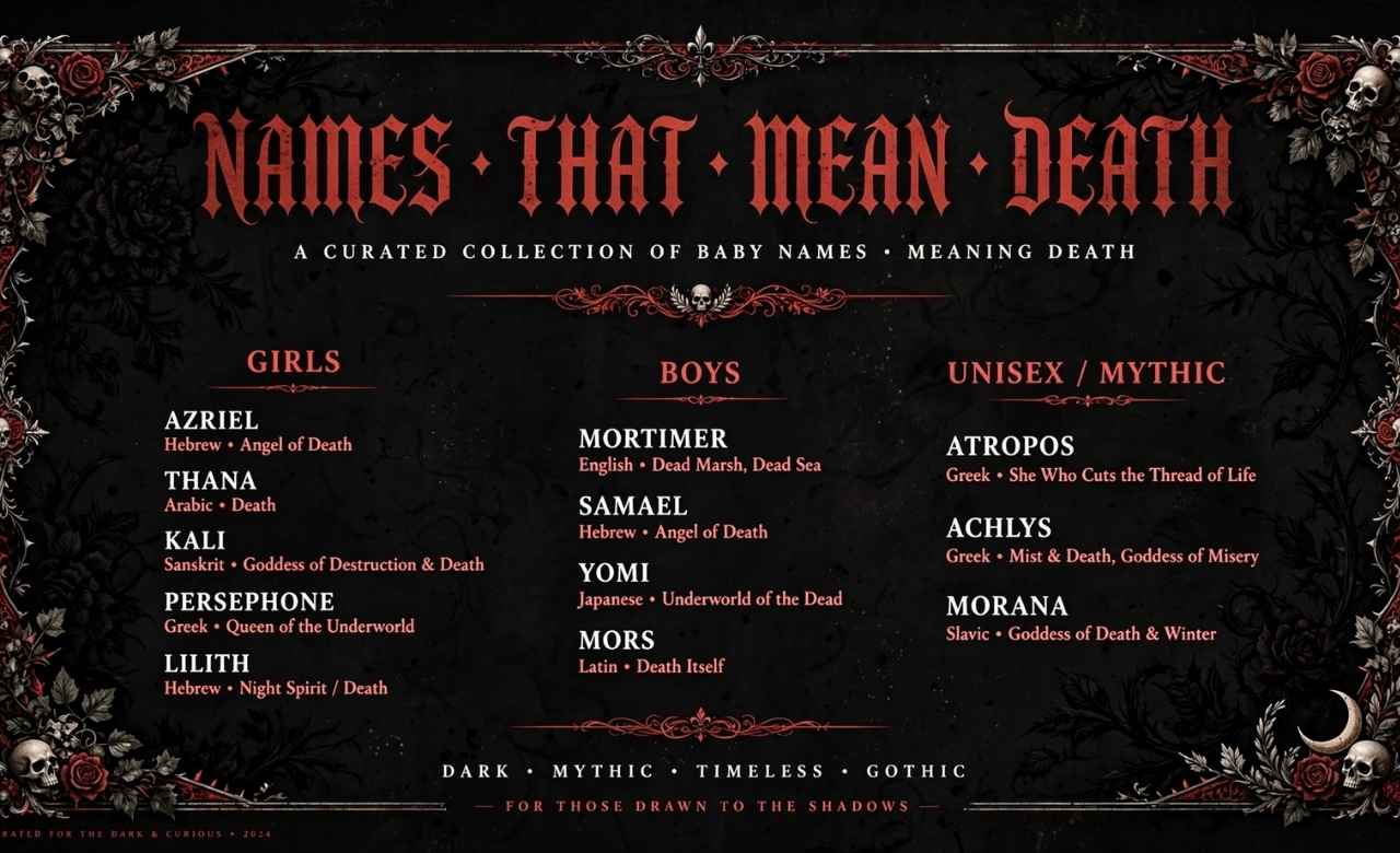 Japanese Names Inspired by Death