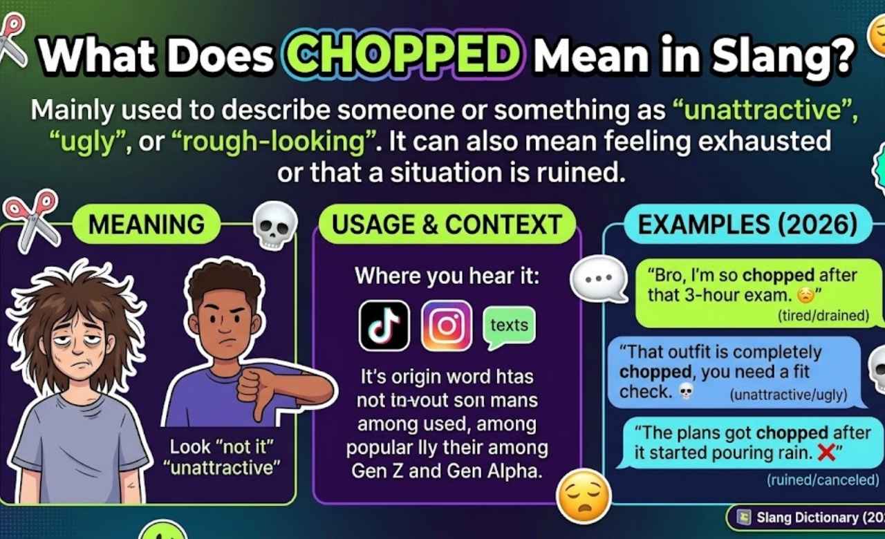 What Does Chopped Mean in Slang? Meaning, Usage & Examples (2026)